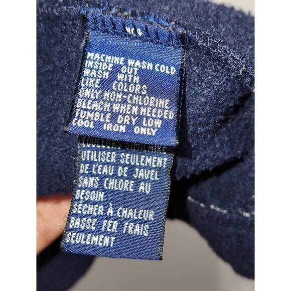 VINTAGE Nautica Nautech Navy Fleece Full Zip Jacket, XL - Picture 9 of 10